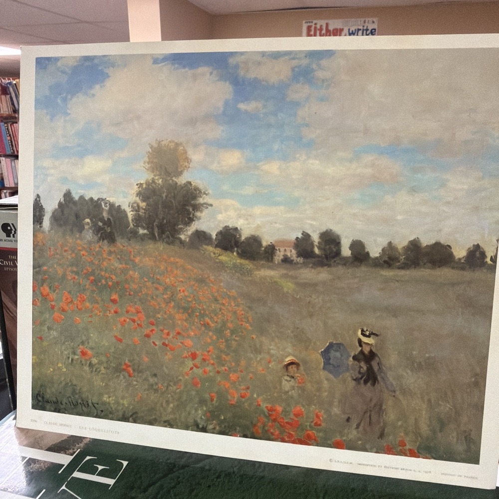Poppy Field by Claude Monet Giclee Art